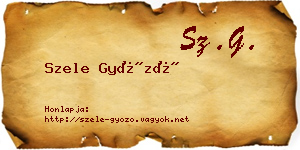 Szele Győző névjegykártya