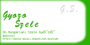 gyozo szele business card